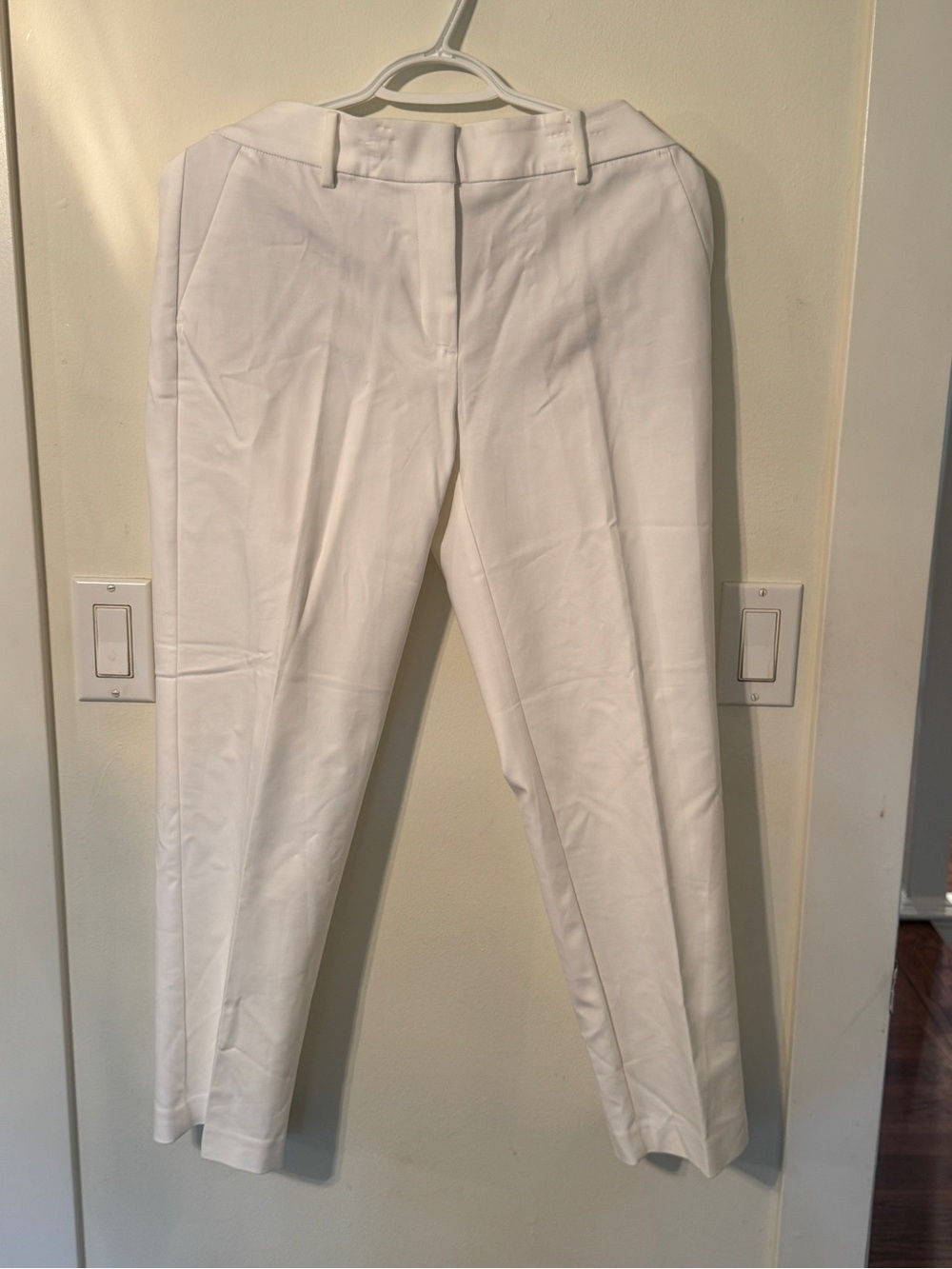 LOFT White Tailored Cropped Trousers
